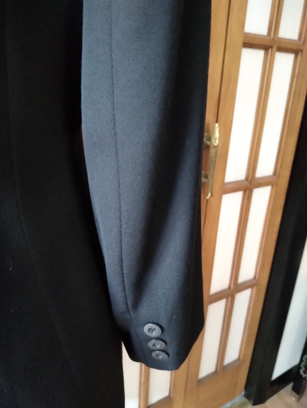 Women's Wool Blend Lined Black Mid Length Jacket Sz 4 In Excellent Condition - Picture 8 of 13